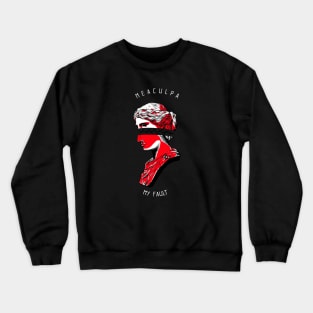 a woman Statue with a Latin Quote Inspired by Greek mythology Crewneck Sweatshirt